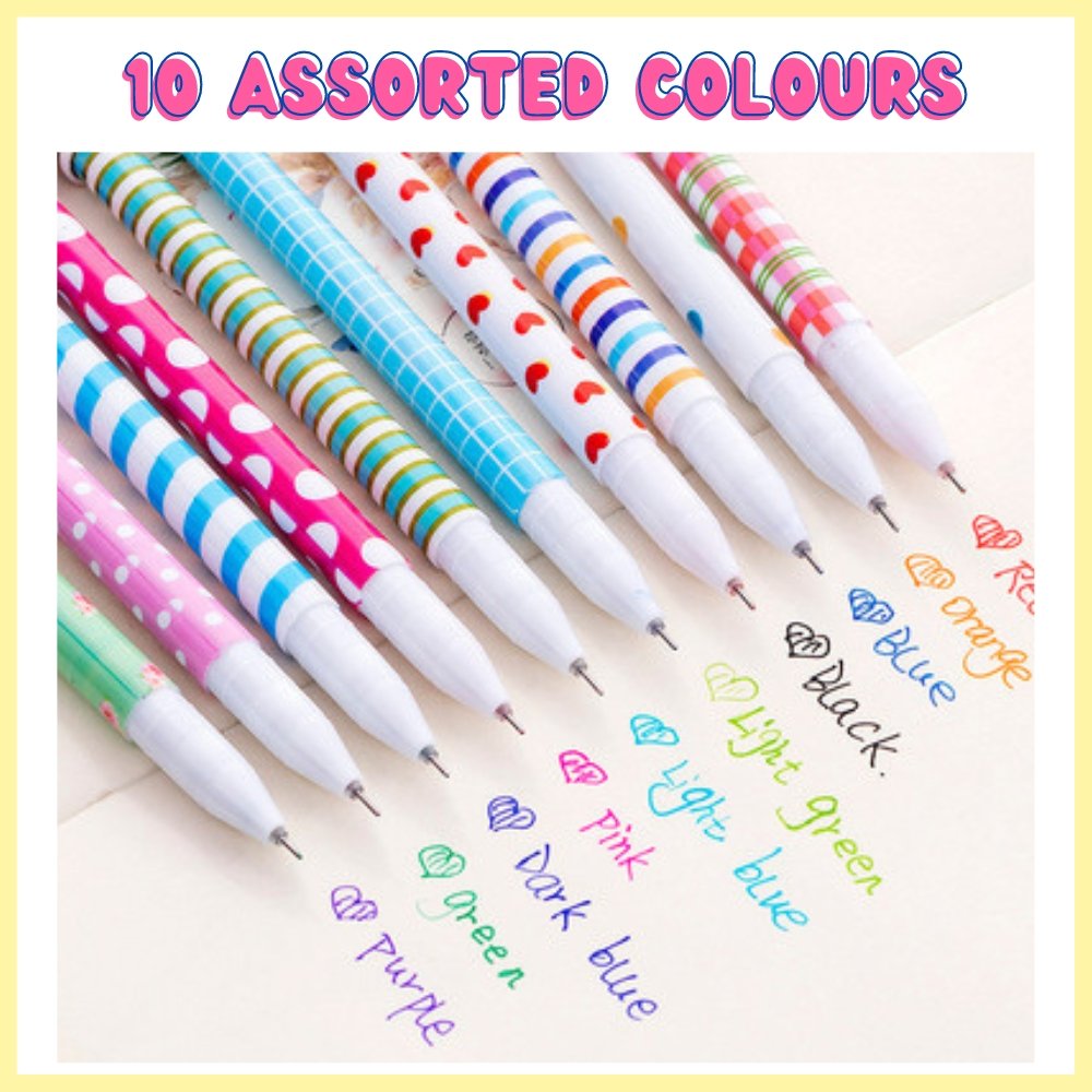 10 colour pen set