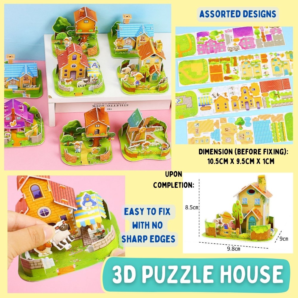 3d kids paper puzzle house