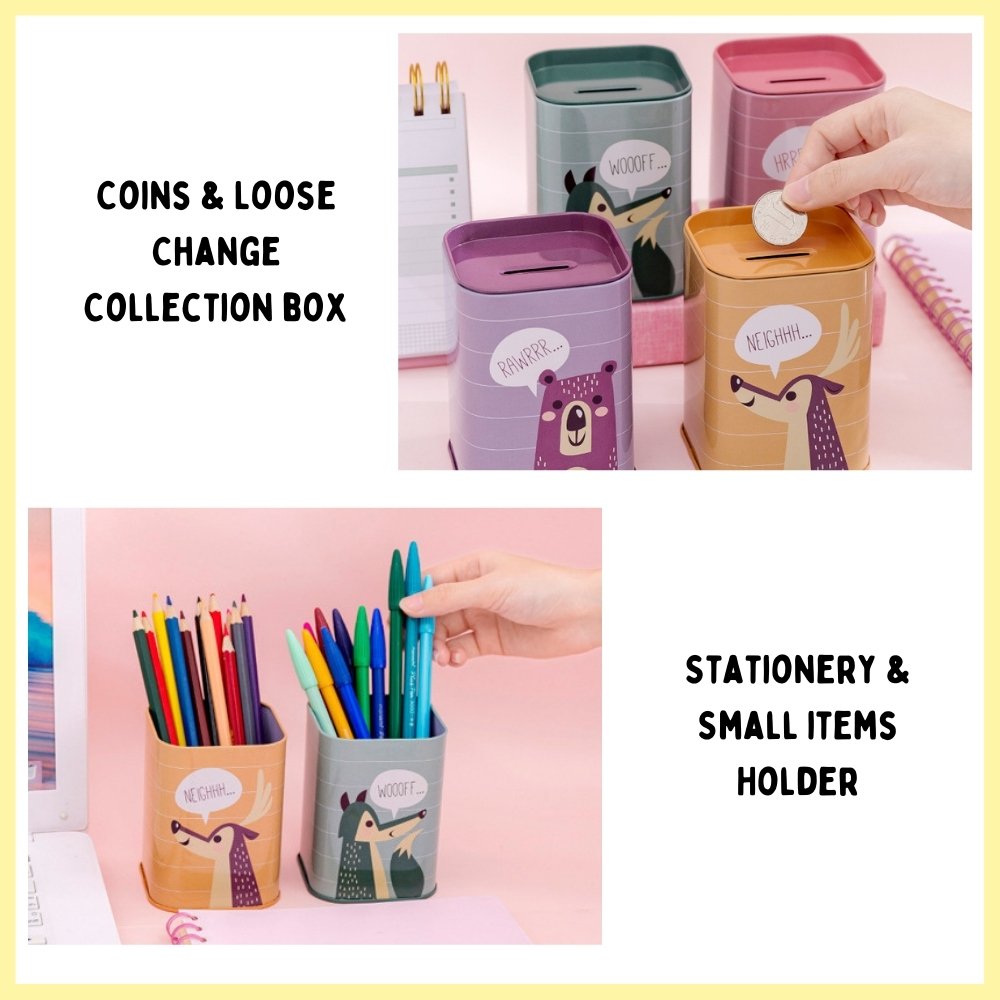 Animal Coin Box & Stationery Holder