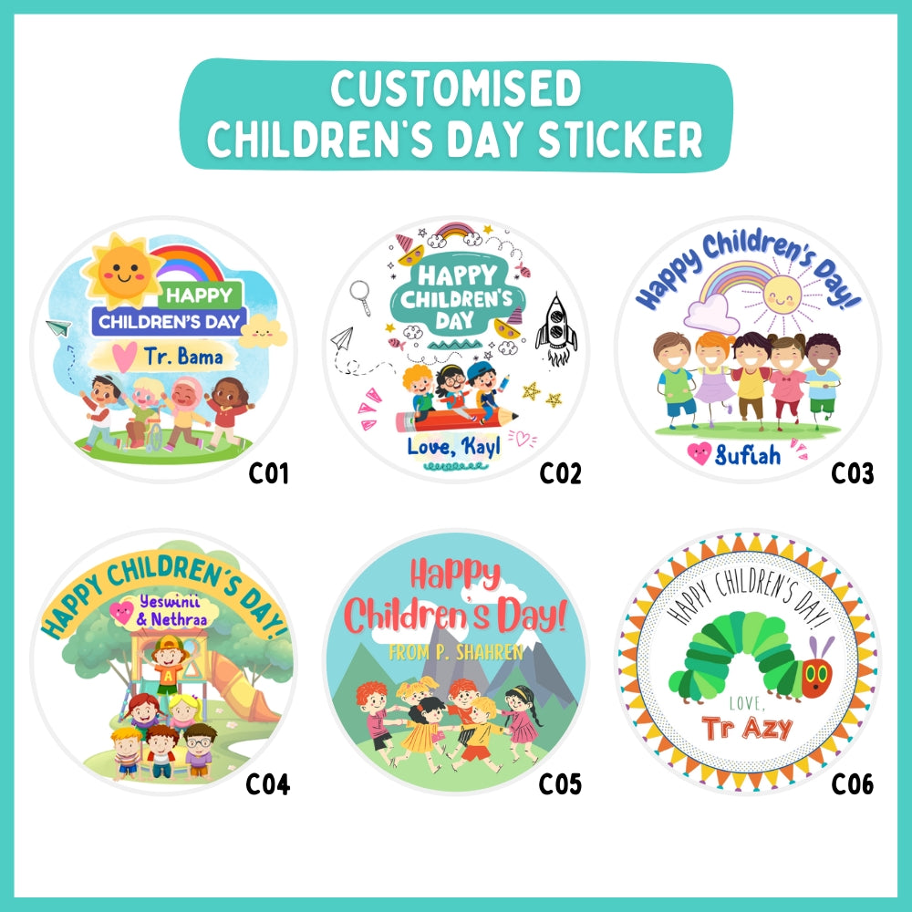 Customised sticker for children day