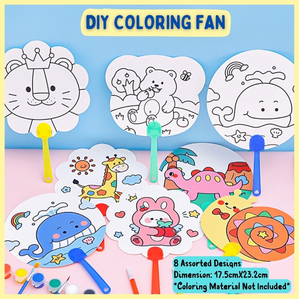 diy coloring fan