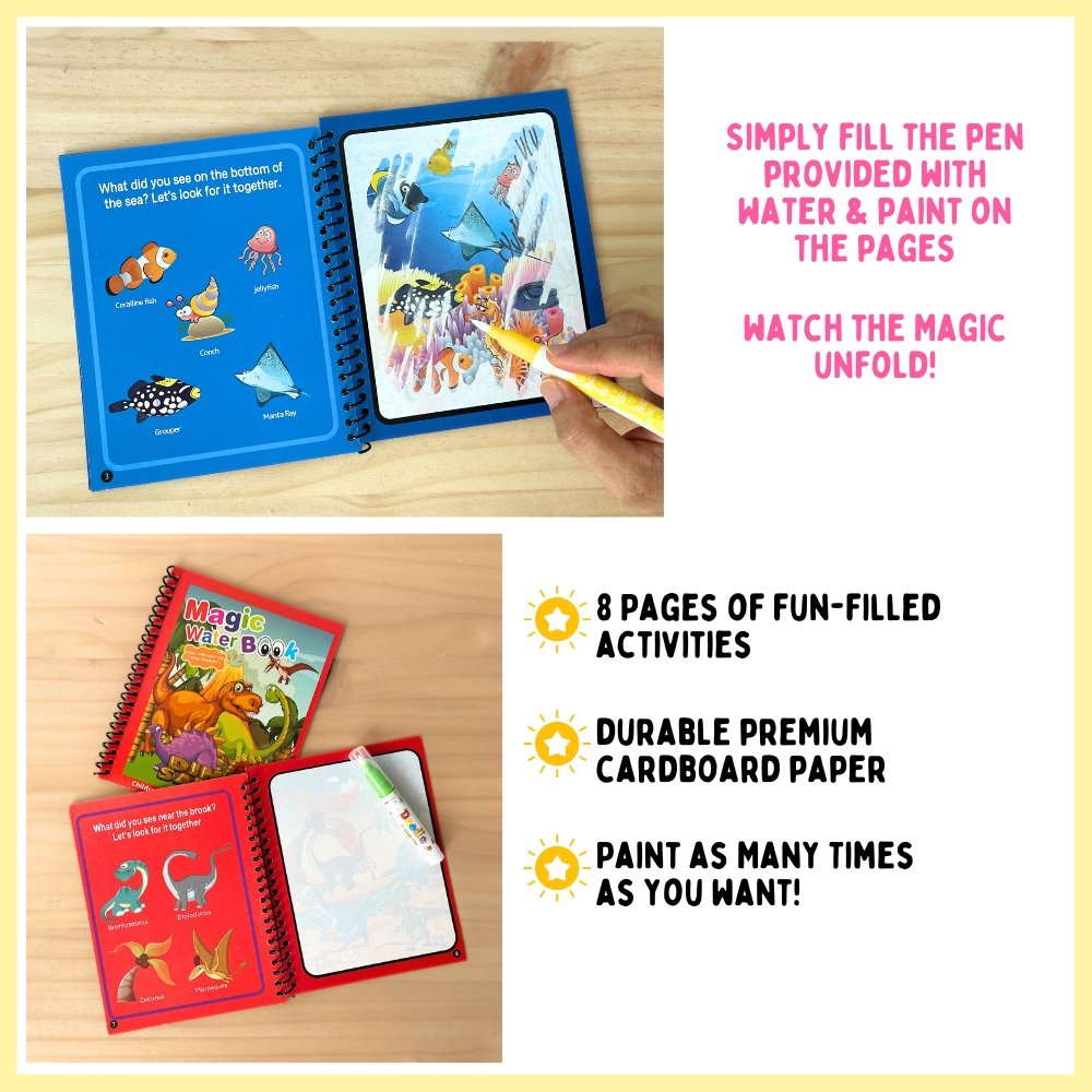 Kids Magic water colouring book