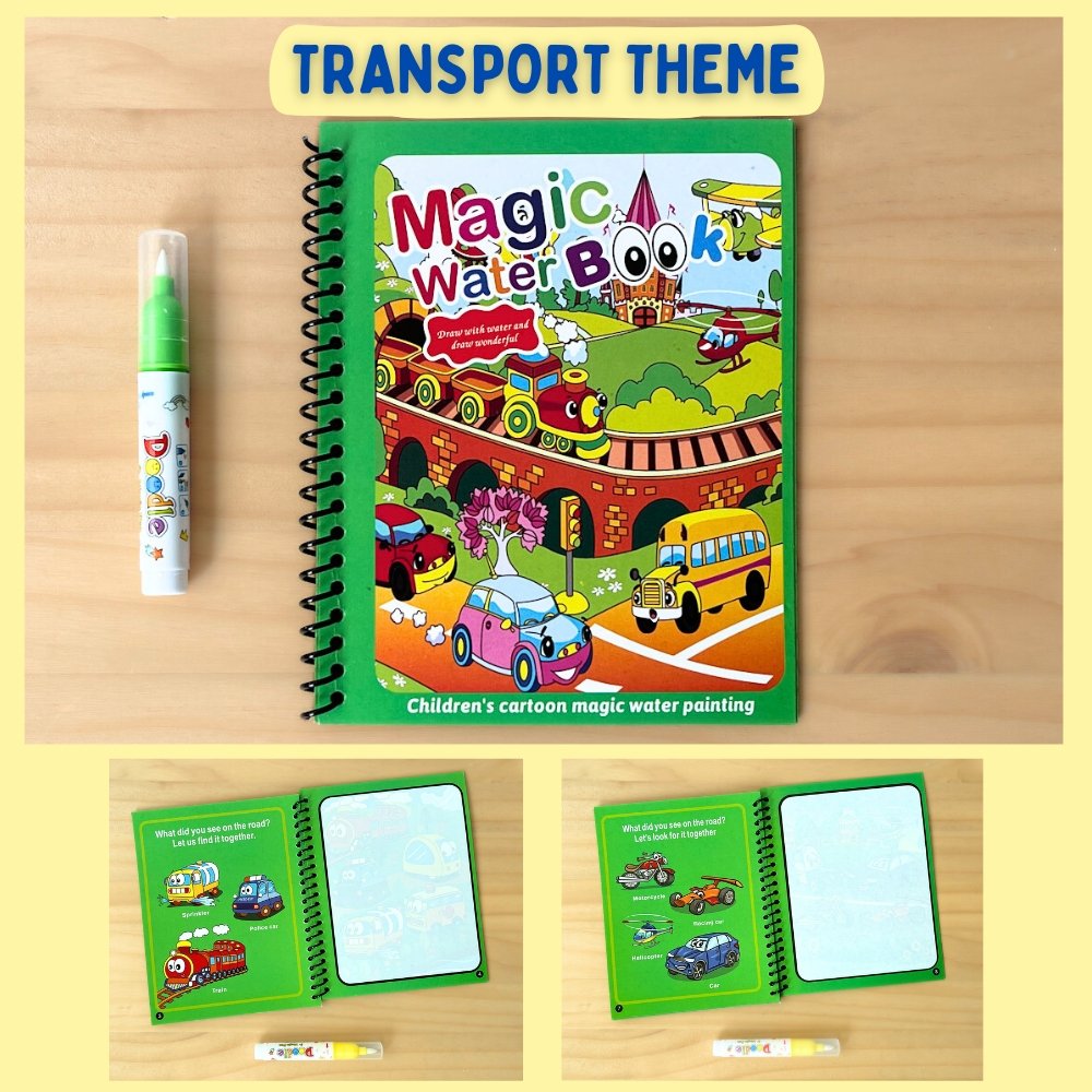 transport colouring book