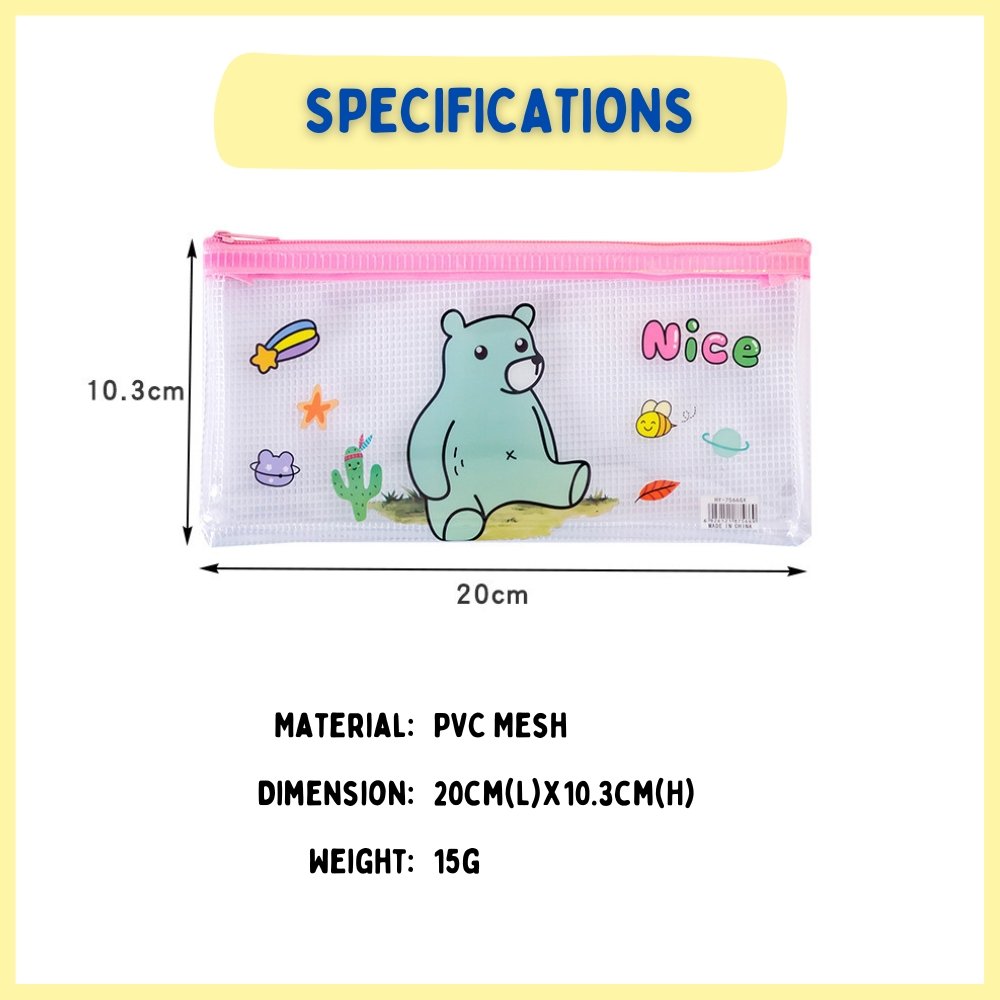 pencil case with cartoon design