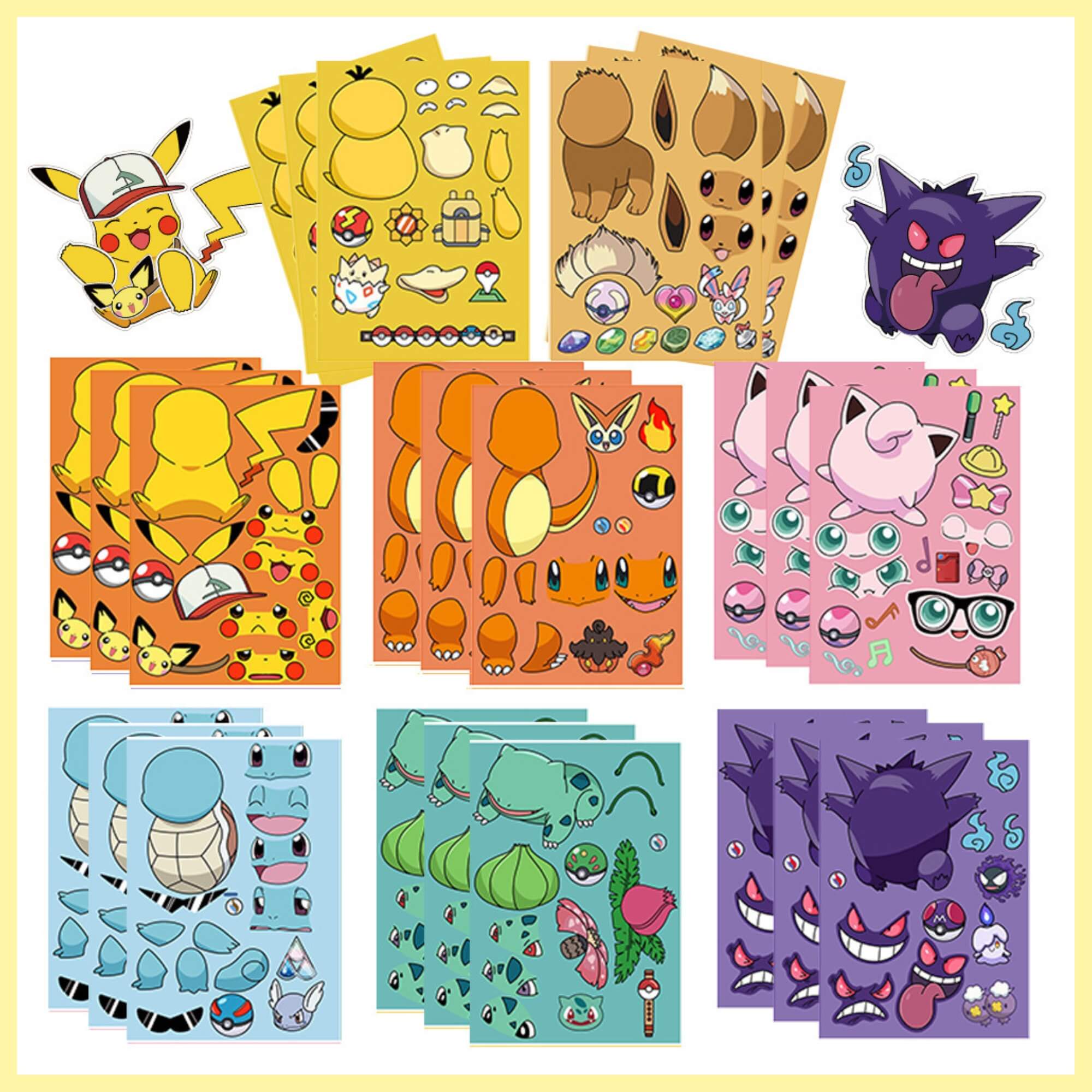 Pokemon Emotions Sticker (Set of 8)