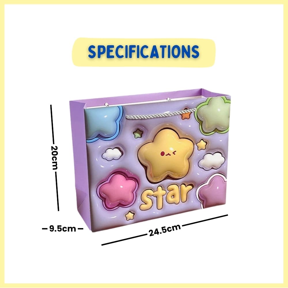 Stars & Rainbow Paper Bag (with Gift Tag Options)