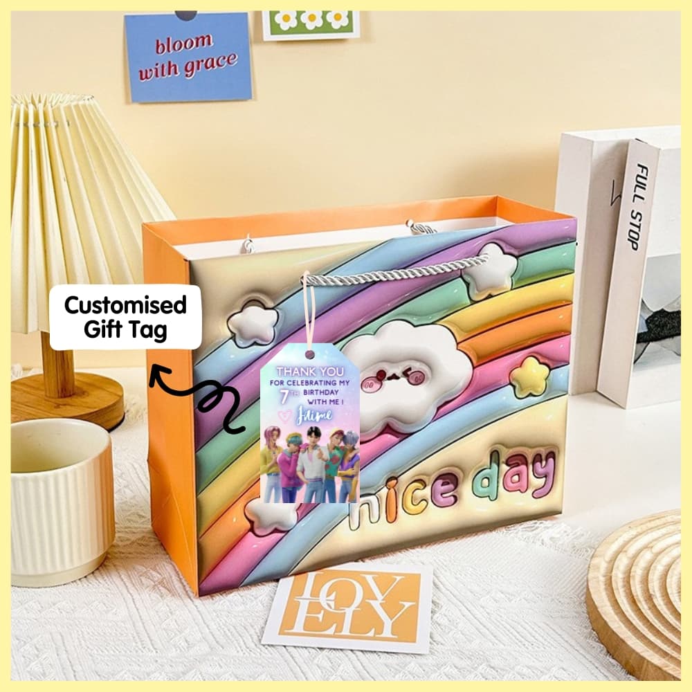 Stars & Rainbow Paper Bag (with Gift Tag Options)