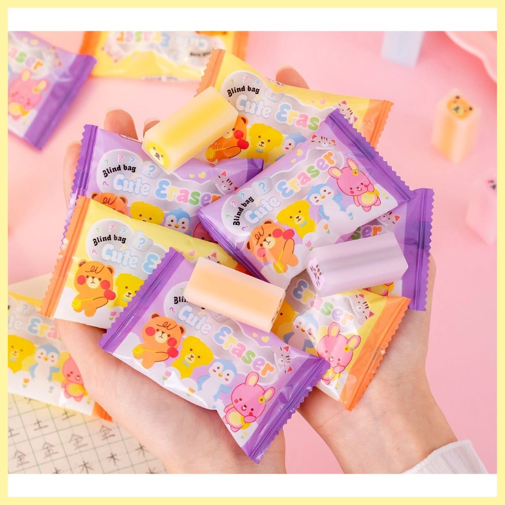 cute animal design erasers