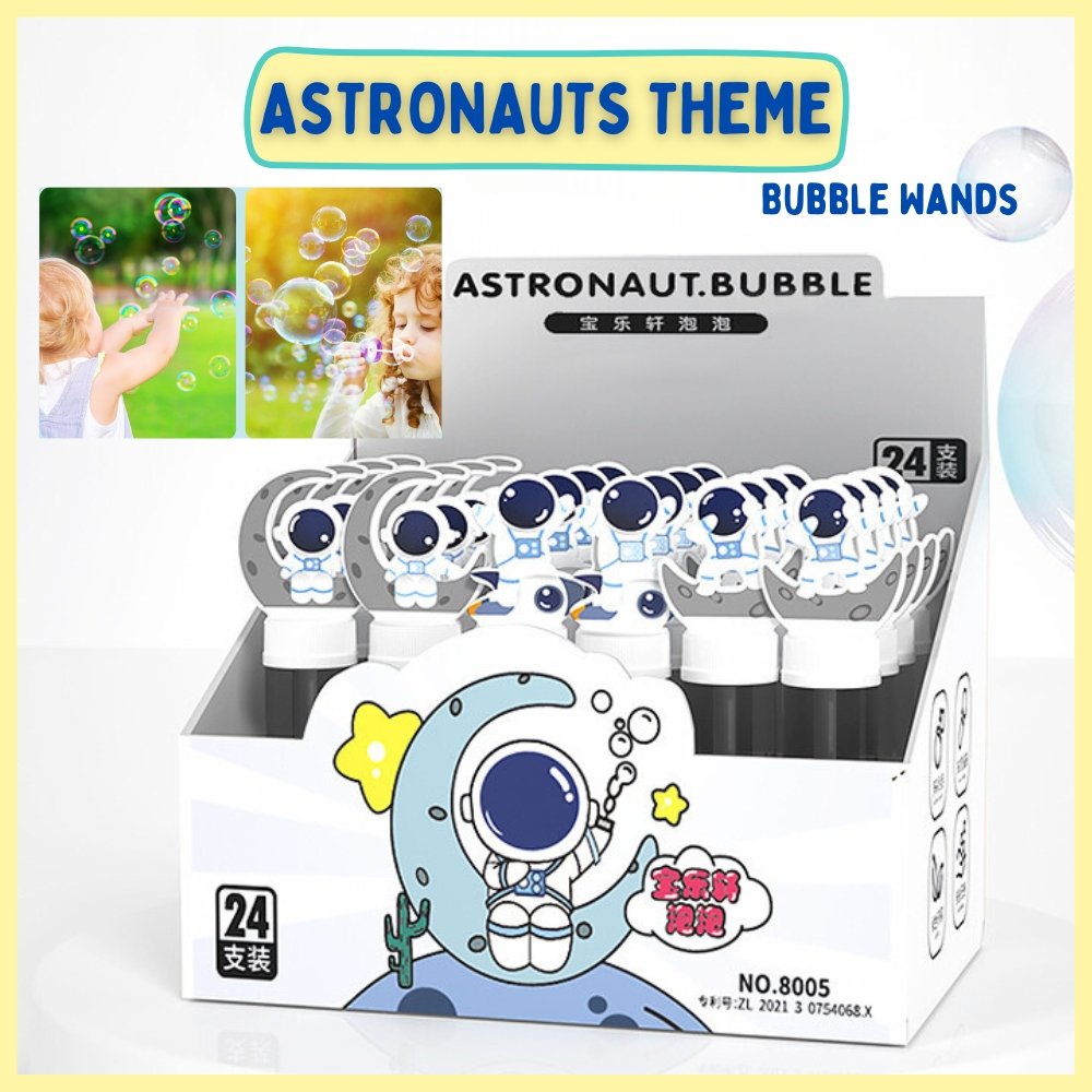 astronauts cartoon bubble wand