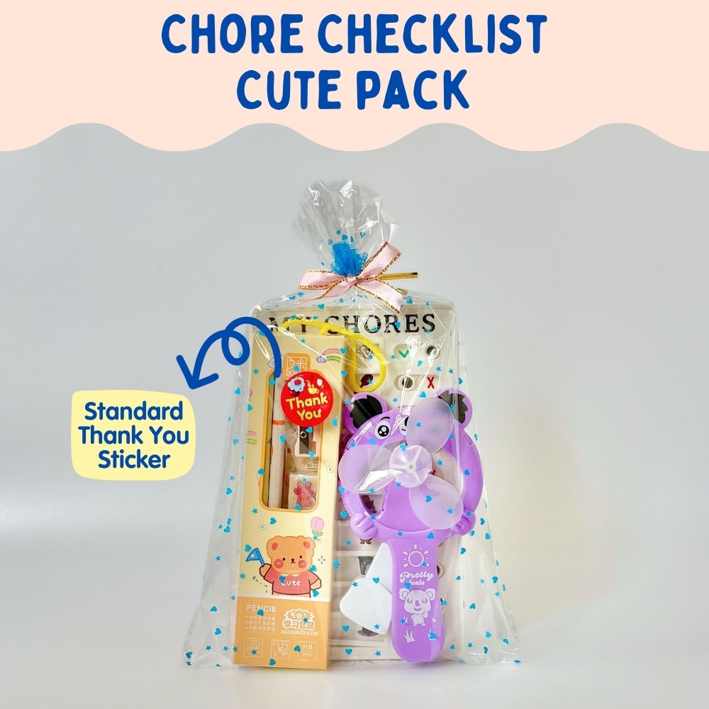 standard chore checklist cute pack with sticker