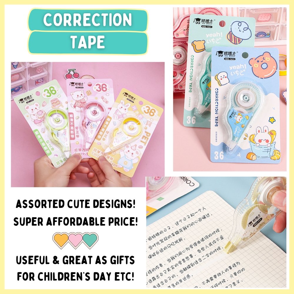 cute designs correction tape