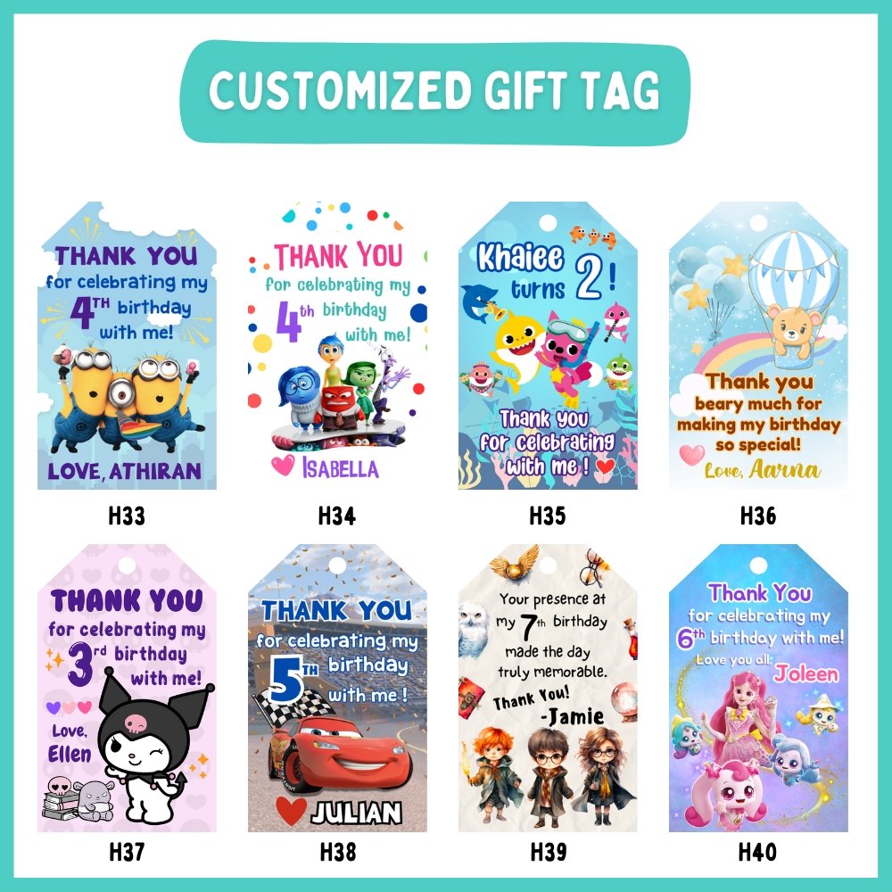 Gift tags for gifts