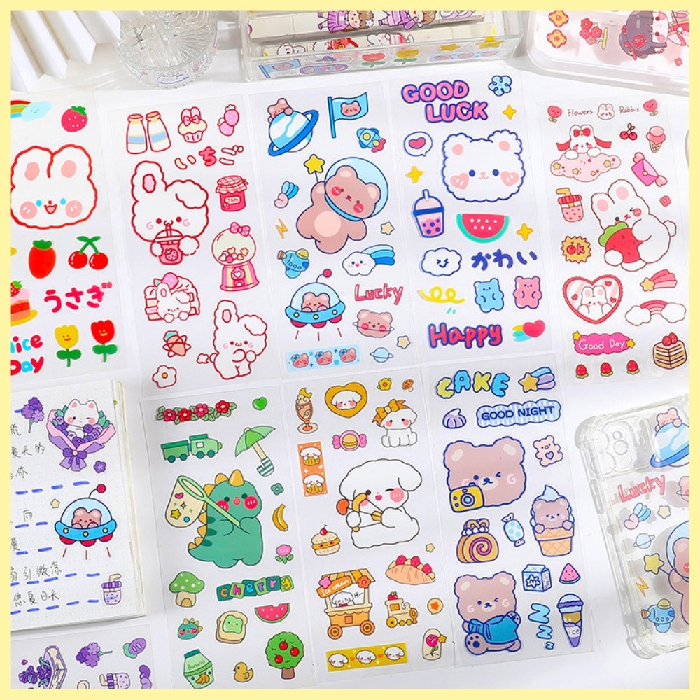 decorative stickers with cute animal designs