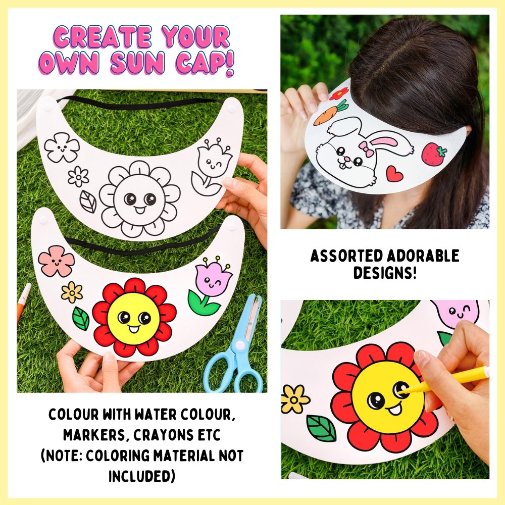 diy colouring sun cap