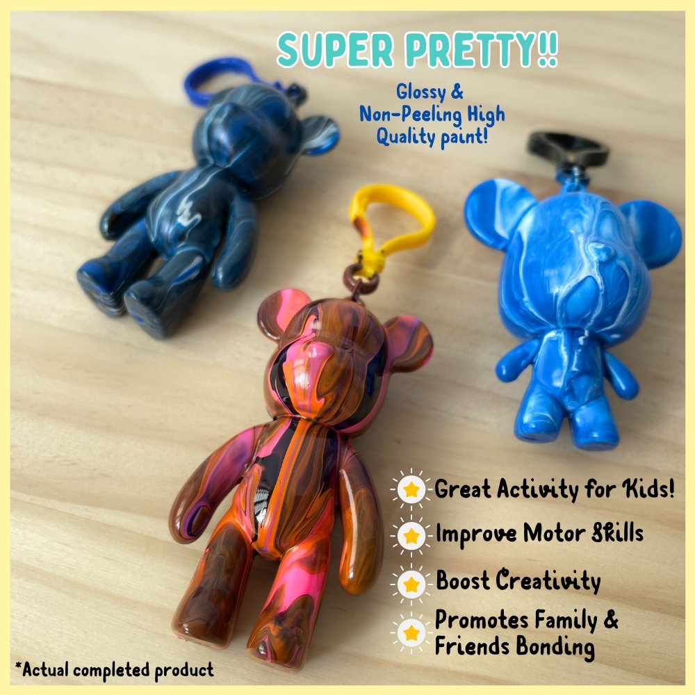 fluid bear keychain