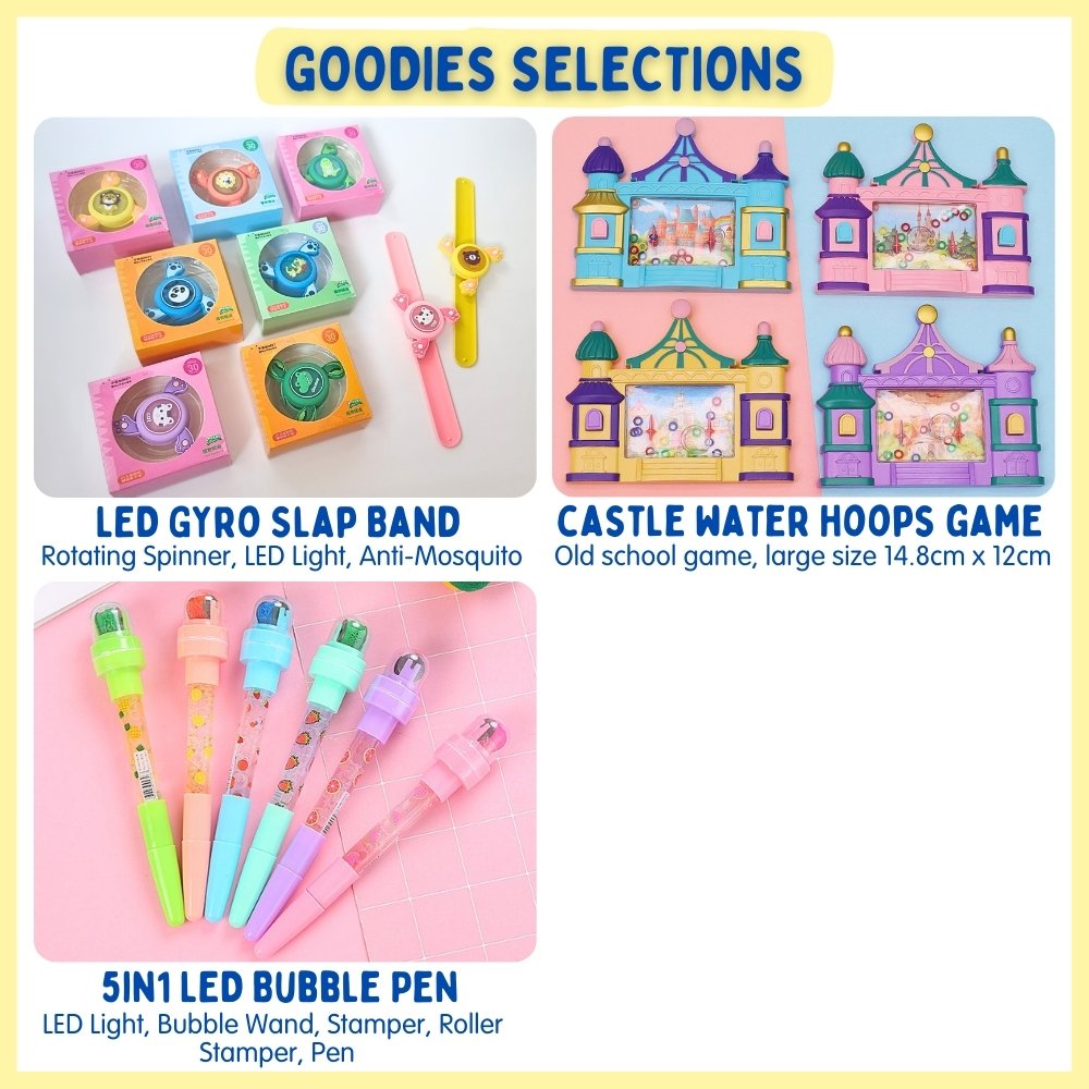 Different goodies selection