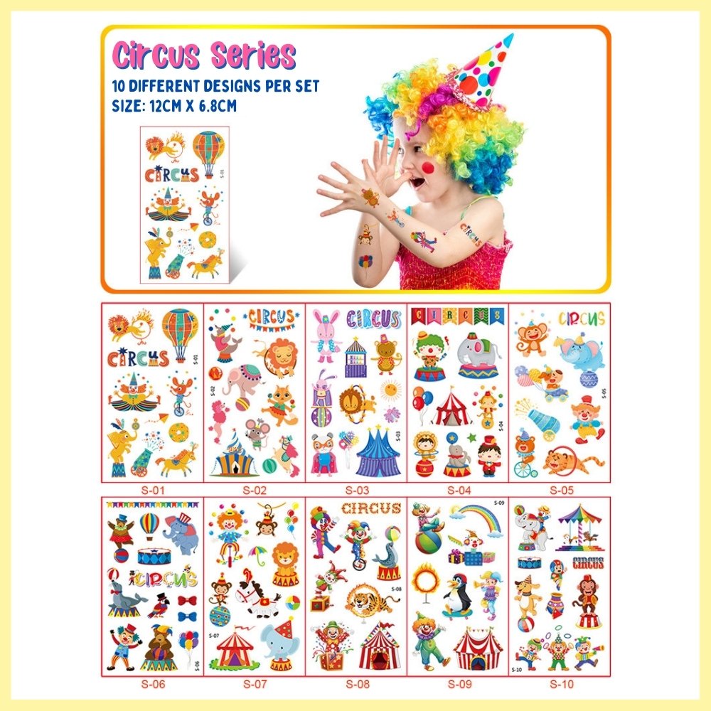temporary circus stickers