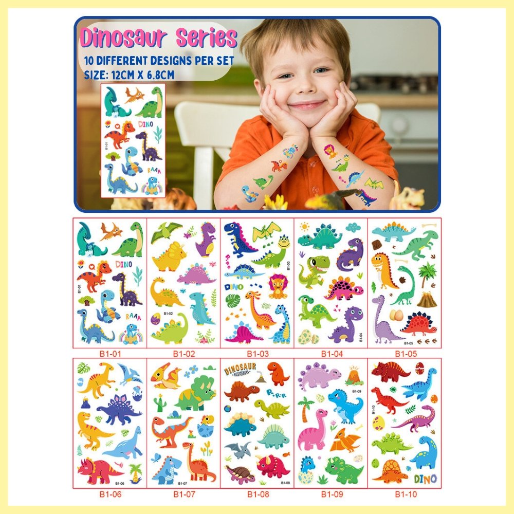 dinosaurs series tattoo stickers