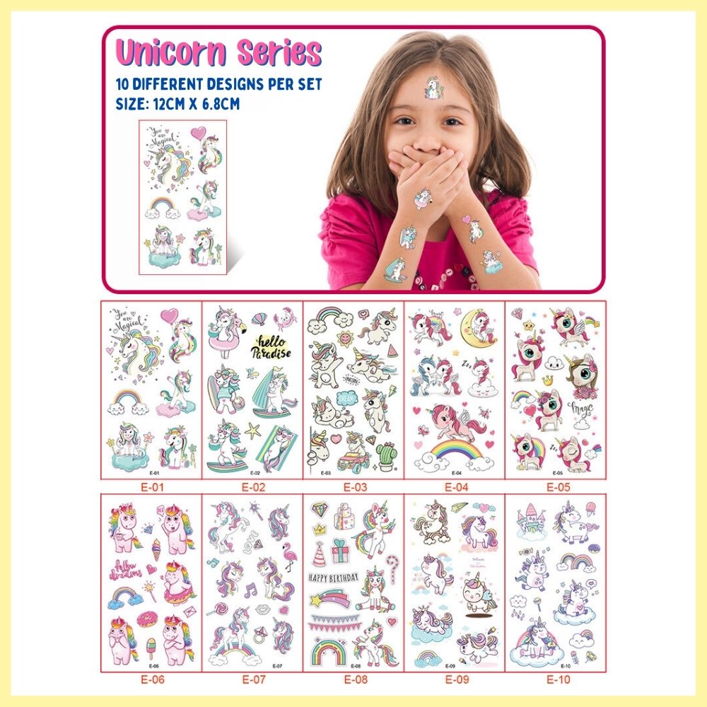 unicorn series tattoo stickers