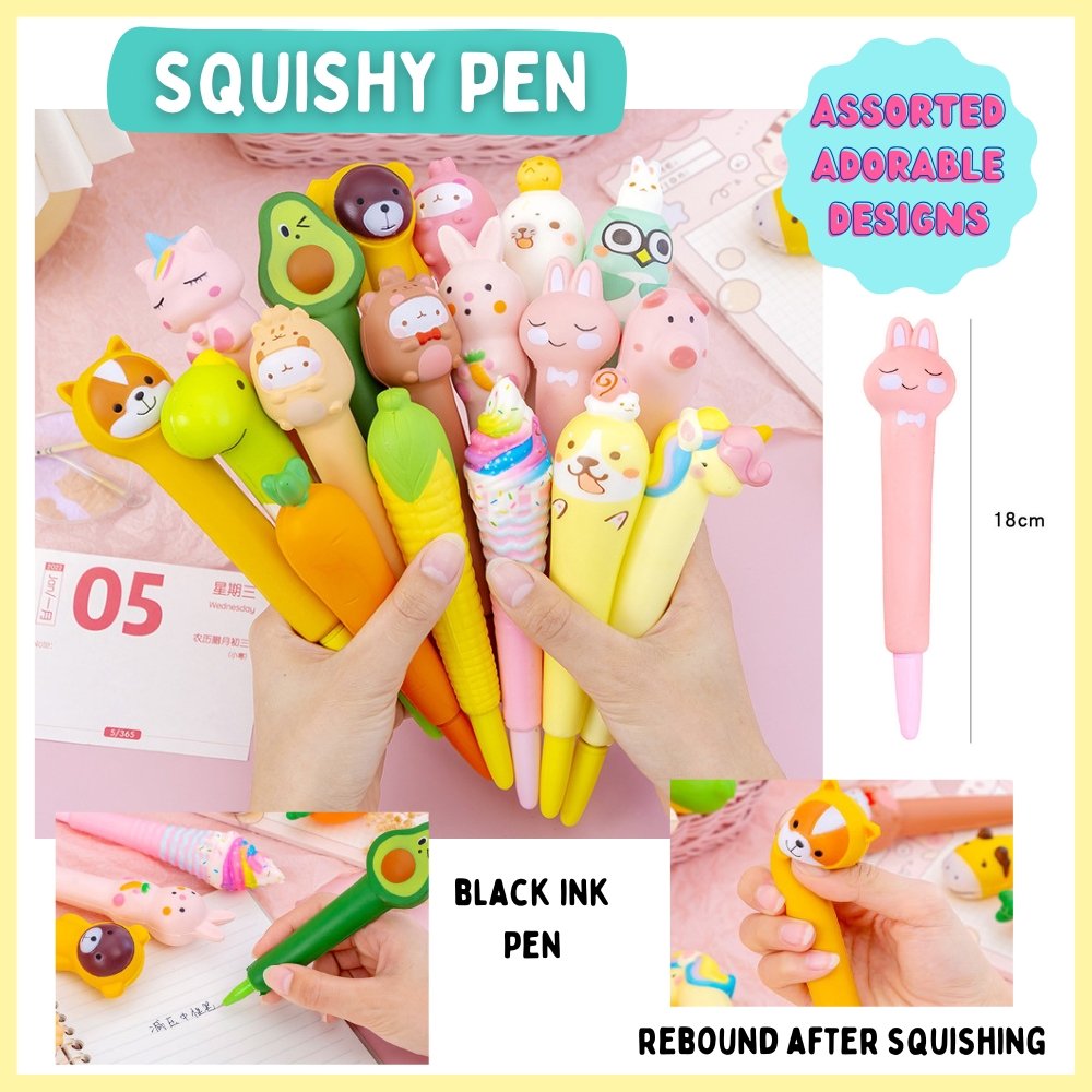 squishy pens with adorable designs