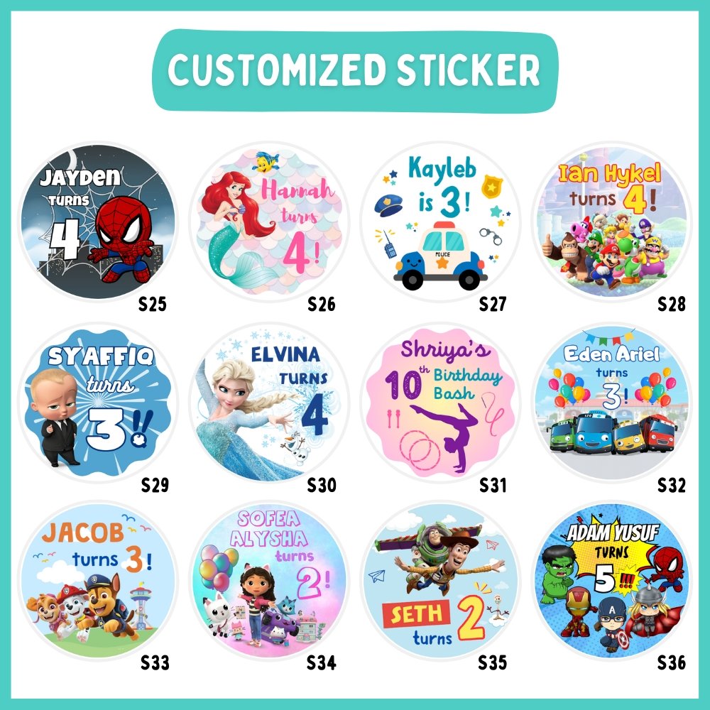 customised stickers for kids