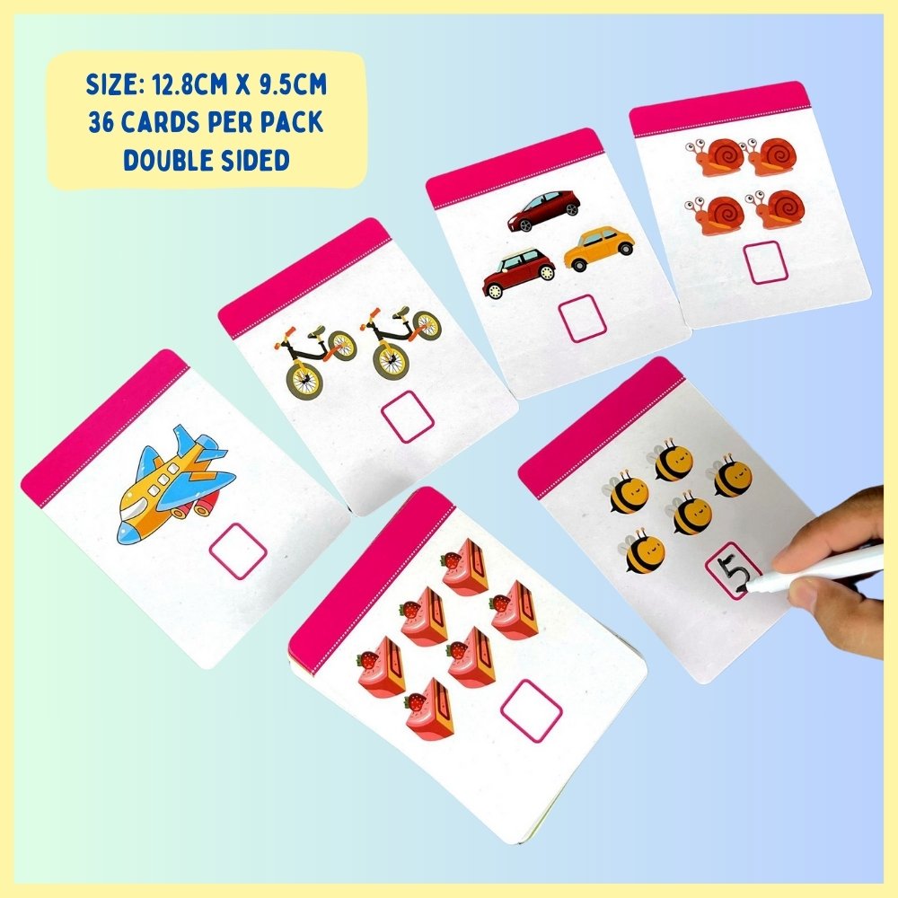 double sided wipe clean flash cards