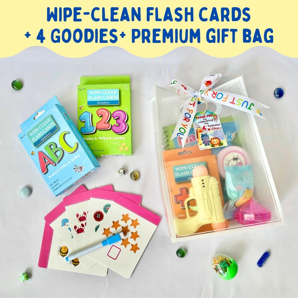 wipe clean flash cards with gift bag
