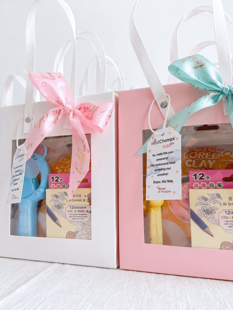 Customised corporate goodie bag party favors for children's event Singapore