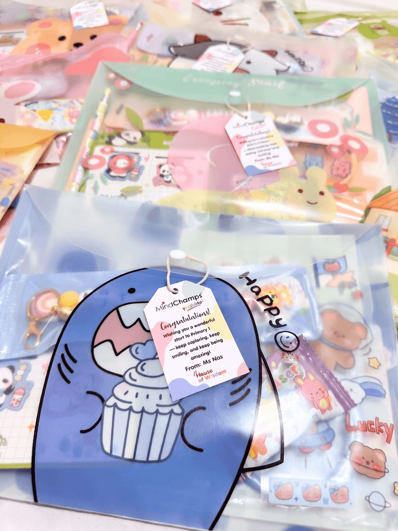 Customised corporate goodie bag party favors for children's event Singapore