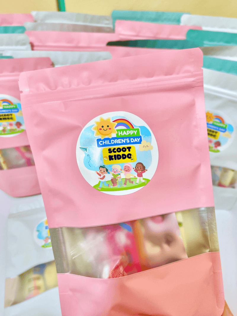Customised corporate goodie bag party favors for children's event Singapore