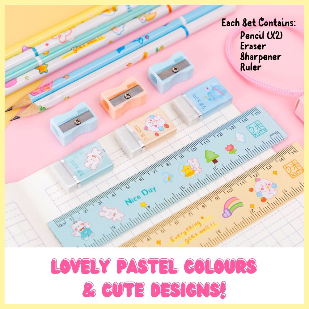 5 pcs Kids Stationeries Set