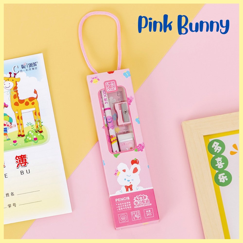 5 pcs Kids Stationeries Set