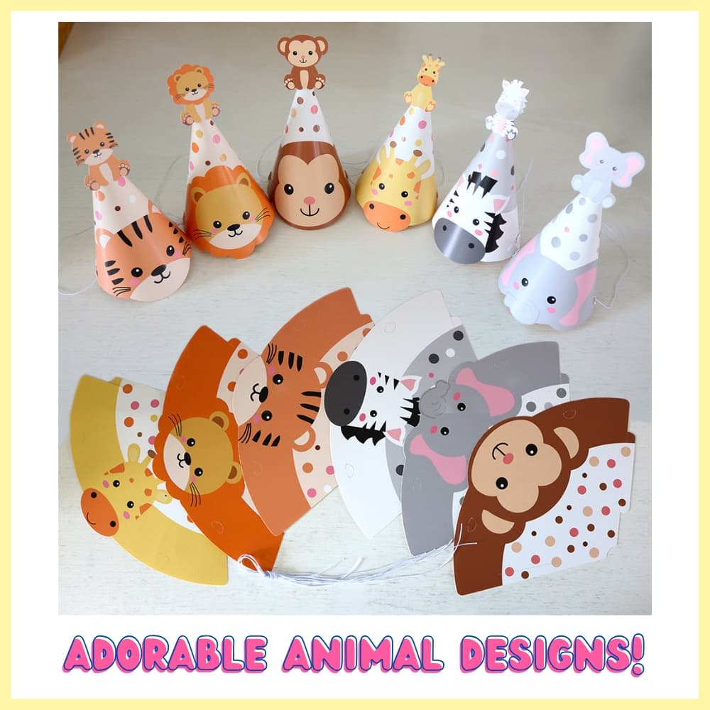 Jungle Time Party Hats (Set of 6)