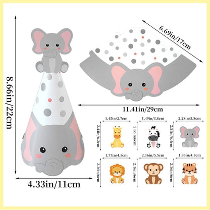 Jungle Time Party Hats (Set of 6)