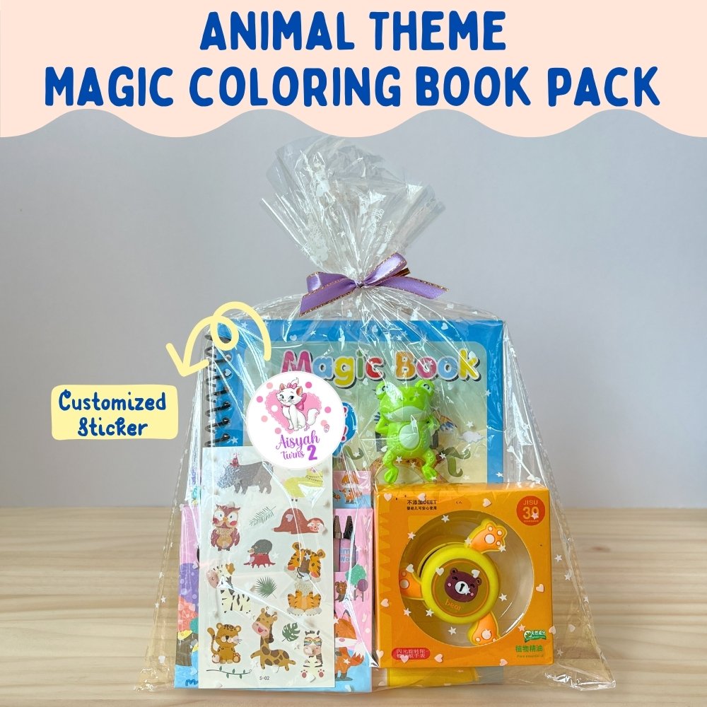 Animal Theme Magic Water Colouring Book Goodie Bag