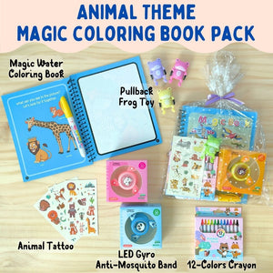 Animal Theme Magic Water Colouring Book Goodie Bag
