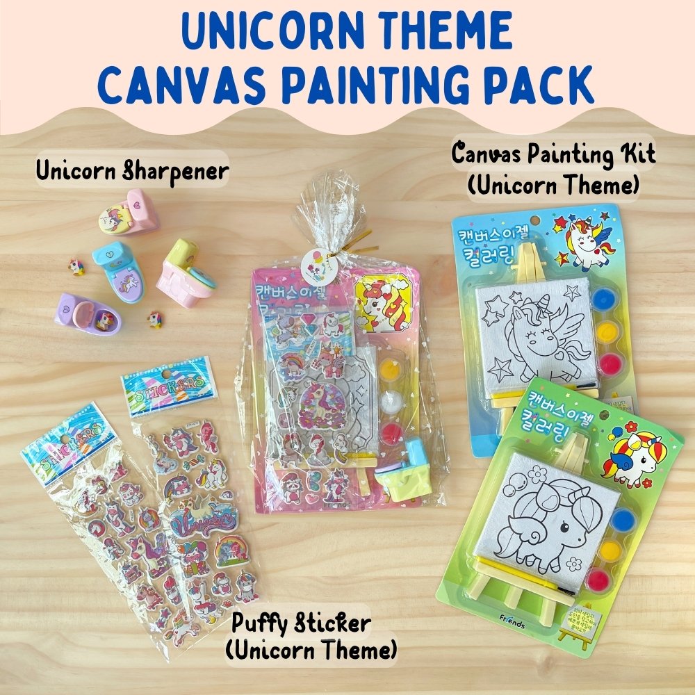 Unicorn Theme Canvas Painting Goodie Bag