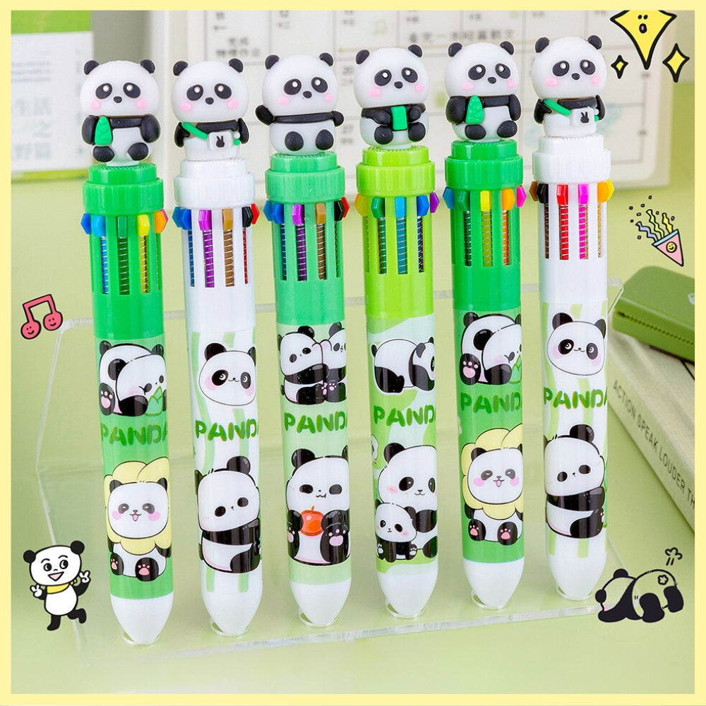 Cartoon 10-Color Click Pen