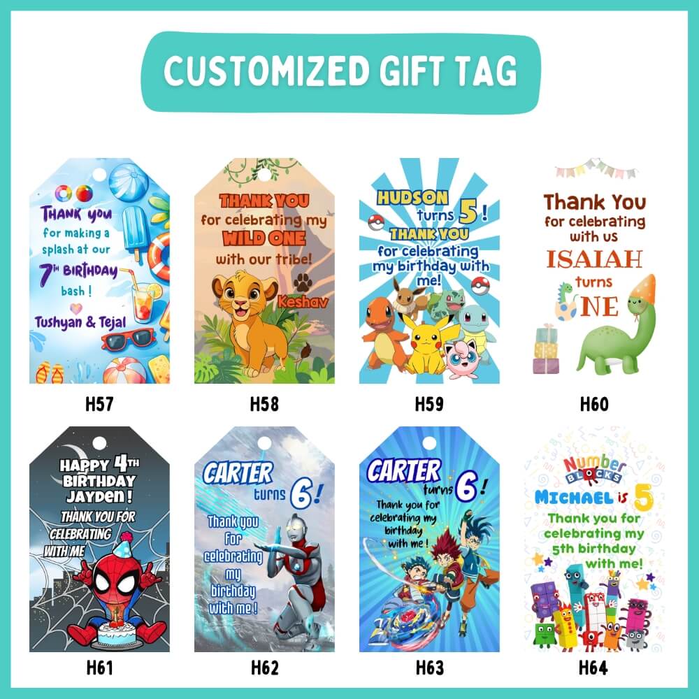 customized birthday gift tag