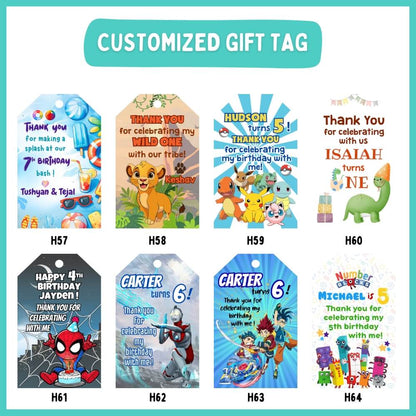 customized birthday gift tag