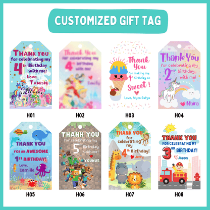 Customised gift tags for children&