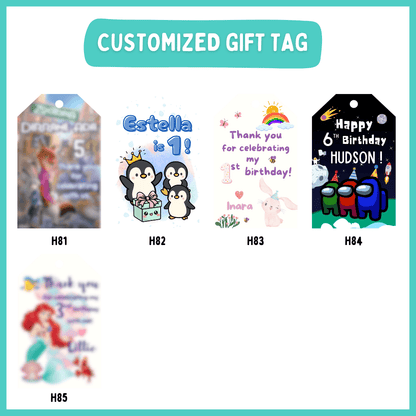 Customised gift tags for kids&