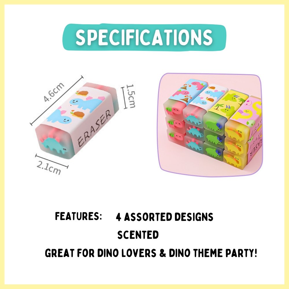 Scented Dinosaur Jelly Eraser