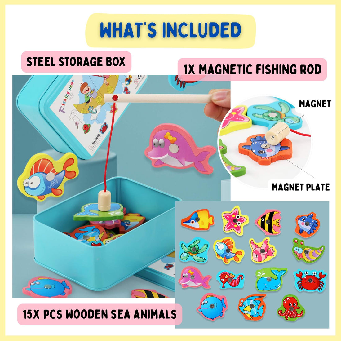 Wooden Magnetic Fishing Toy