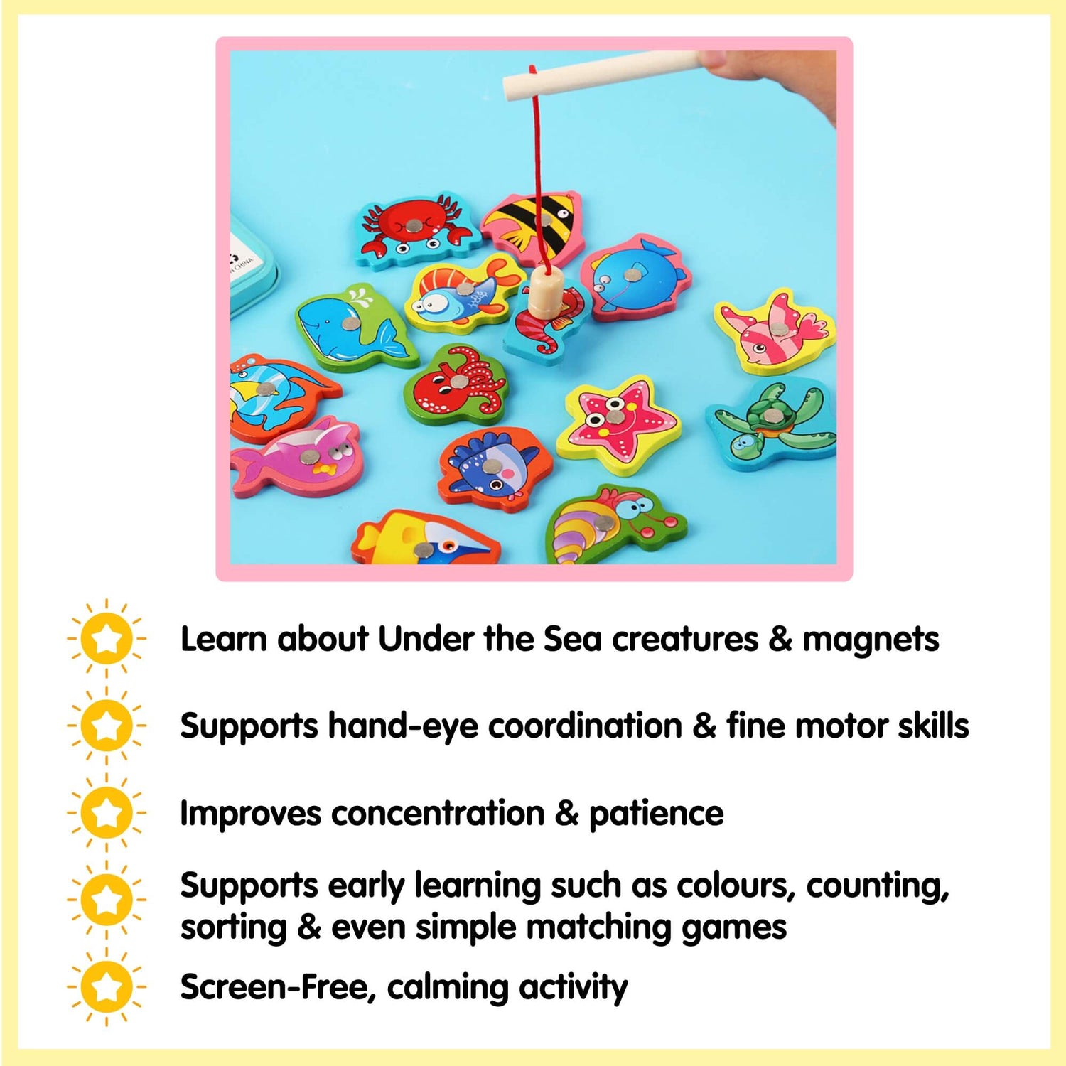 Wooden Magnetic Fishing Toy