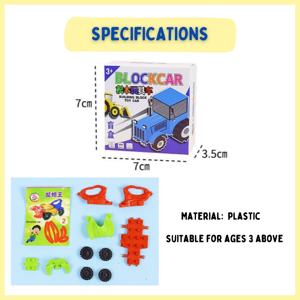 Mini Toy Car Building Blocks