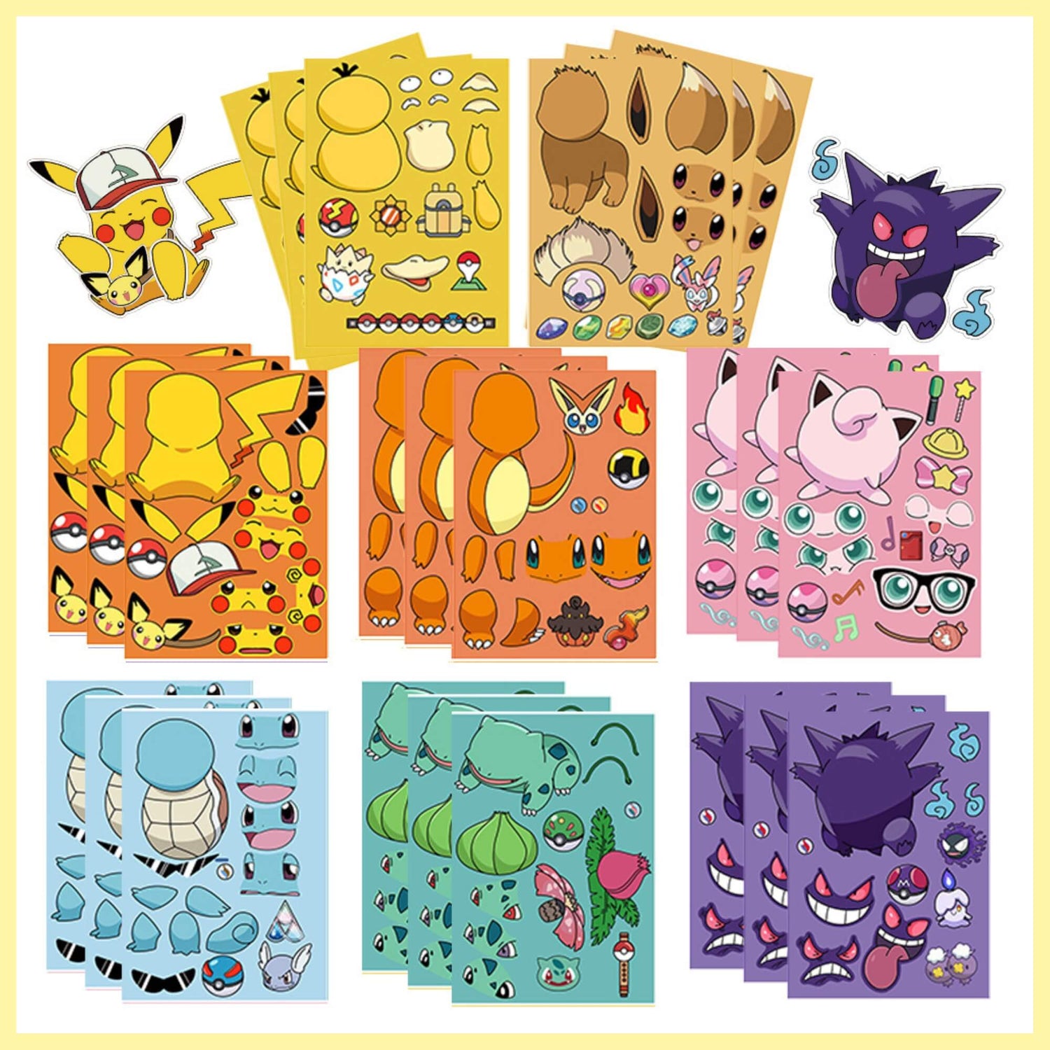 Pokemon Emotions Sticker (Set of 8)