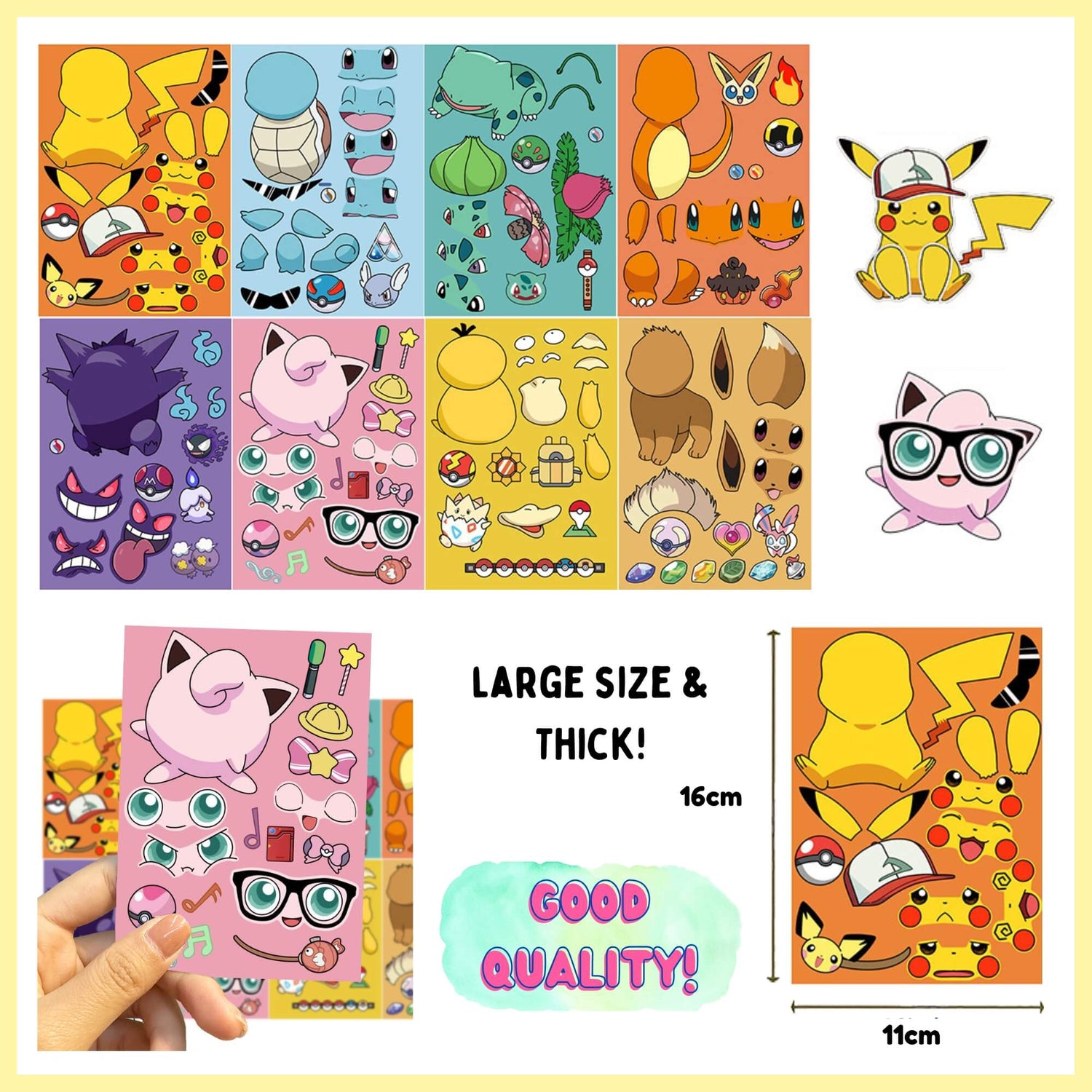 Pokemon Emotions Sticker (Set of 8)