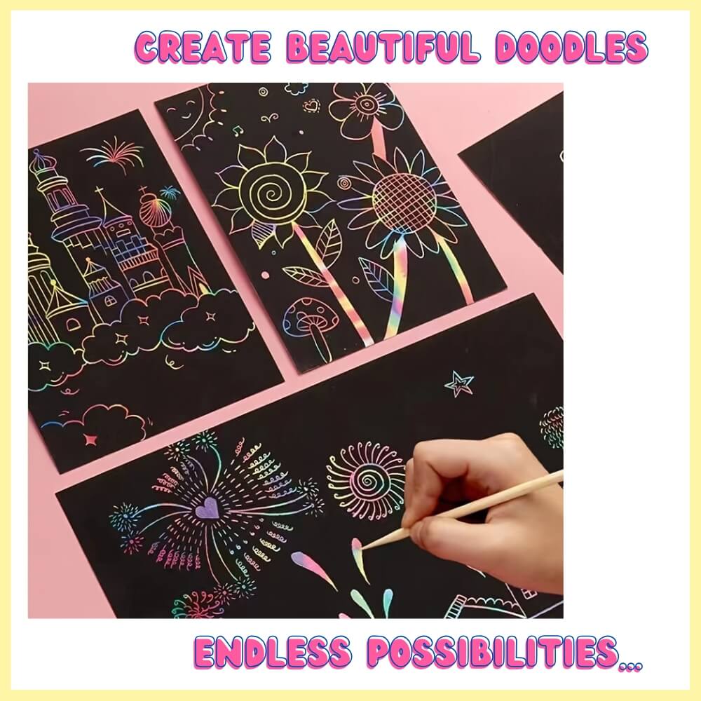 Rainbow Scratch Art Book