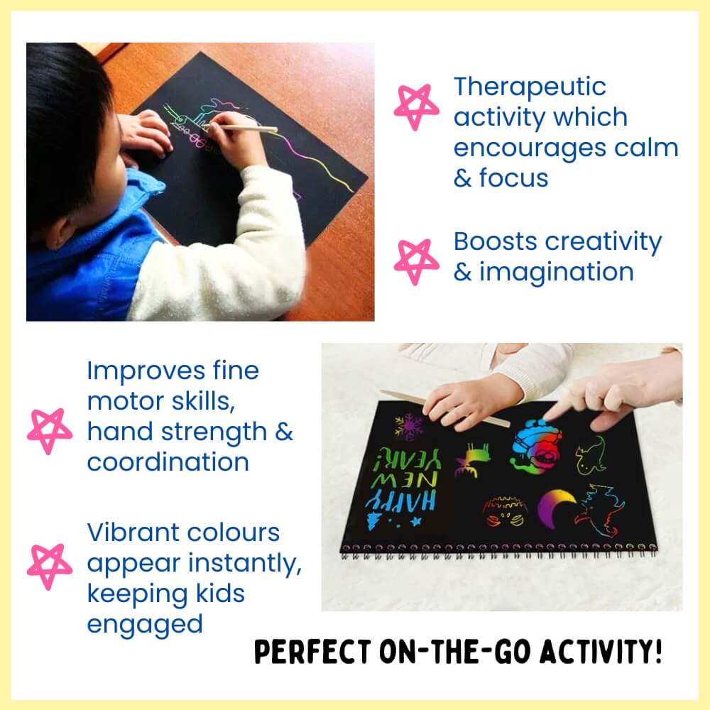 Rainbow Scratch Art Book